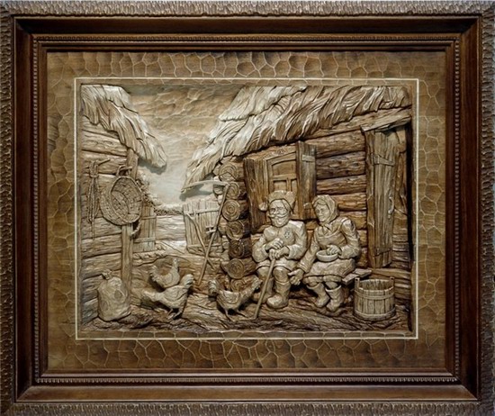 Carved wooden pictures, Dubovik family, Russia, photo 18