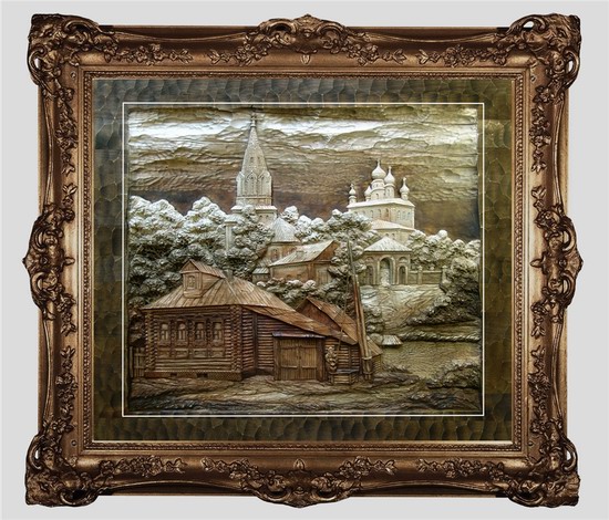 Carved wooden pictures, Dubovik family, Russia, photo 21