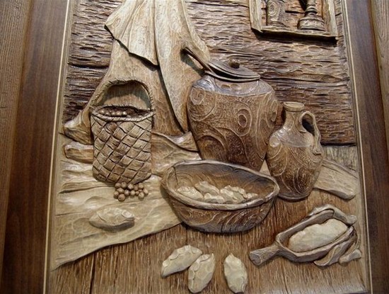 Carved wooden pictures, Dubovik family, Russia, photo 7