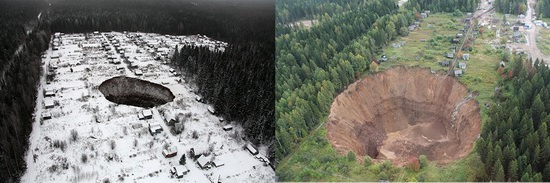 The giant sinkhole near Solikamsk town, Perm region, Russia, photo 7