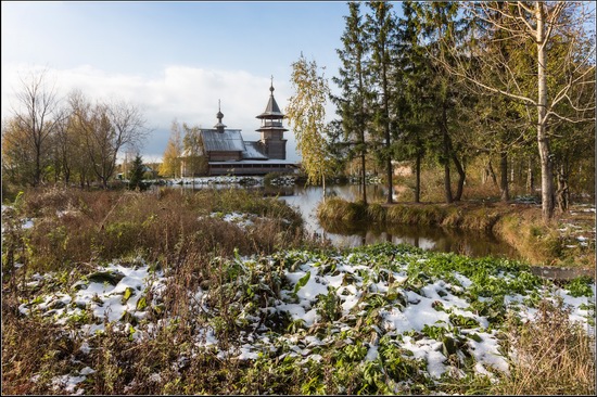 The first snow in the village of Blagoveshchenye, Moscow region, Russia, photo 6