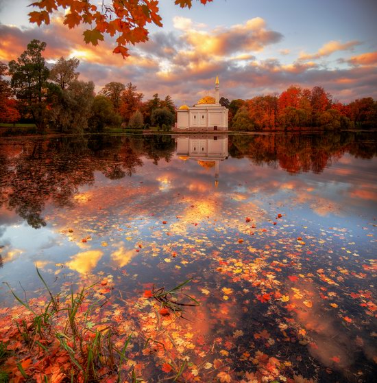 Golden Autumn in Tsarskoye Selo, St. Petersburg, Russia, photo 3