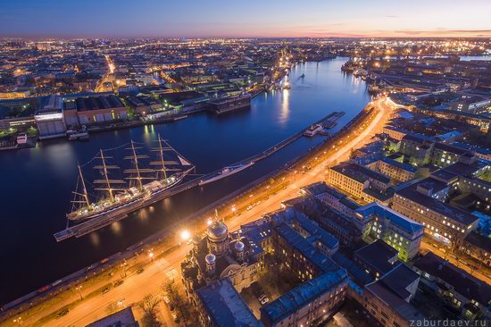 Saint Petersburg at night - the view from above, Russia, photo 1