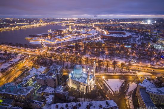 Saint Petersburg at night - the view from above, Russia, photo 12