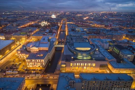 Saint Petersburg at night - the view from above, Russia, photo 14