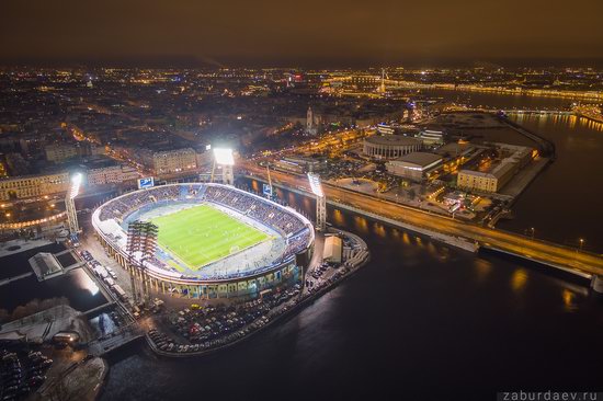 Saint Petersburg at night - the view from above, Russia, photo 15