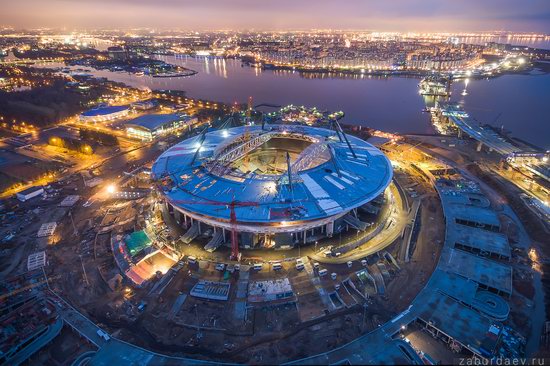 Saint Petersburg at night - the view from above, Russia, photo 21