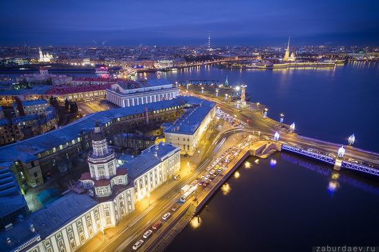 Saint Petersburg at night - the view from above, Russia, photo 23