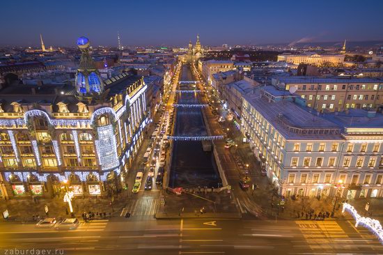 Saint Petersburg at night - the view from above, Russia, photo 24