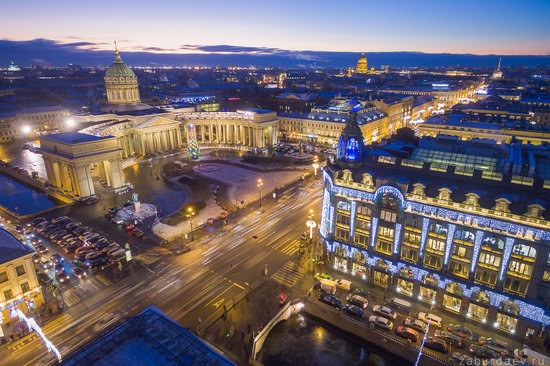 Saint Petersburg at night - the view from above, Russia, photo 25