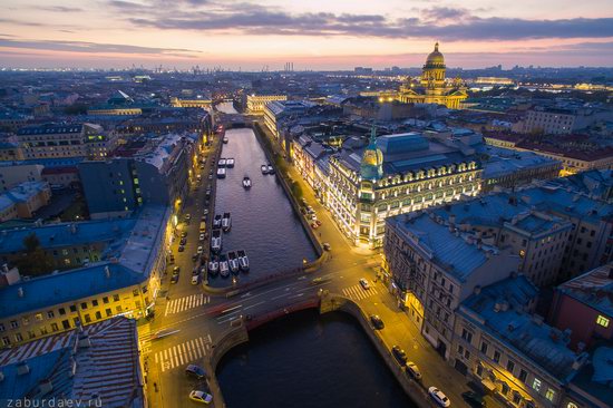 Saint Petersburg at night - the view from above, Russia, photo 4