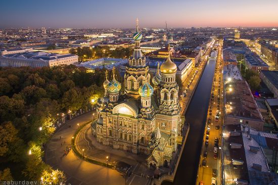 Saint Petersburg at night - the view from above, Russia, photo 6