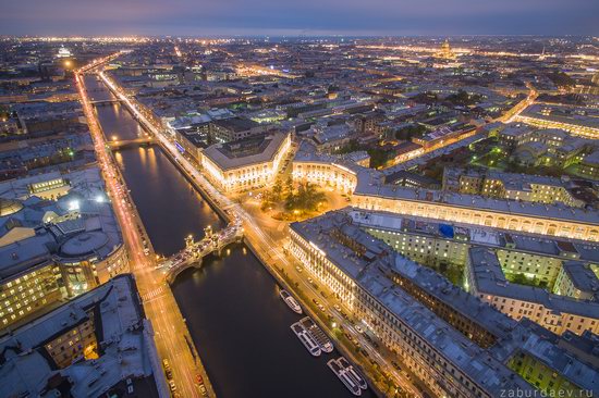 Saint Petersburg at night - the view from above, Russia, photo 7