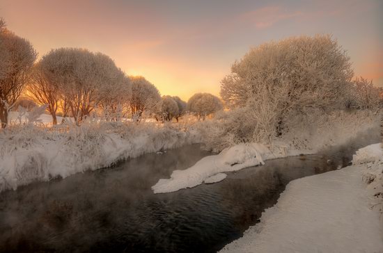 Frosty January on Murinskiy Stream, St. Petersburg, Russia, photo 2