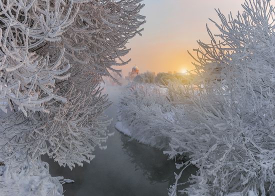 Frosty January on Murinskiy Stream, St. Petersburg, Russia, photo 5