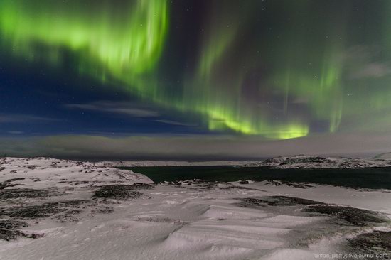 The sky in shades of emerald in northern Russia, photo 8