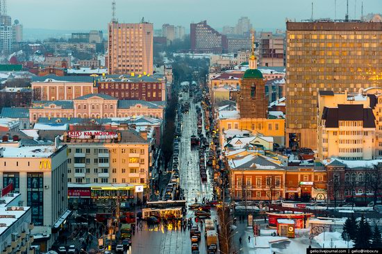 Winter Perm city from above, Russia, photo 10