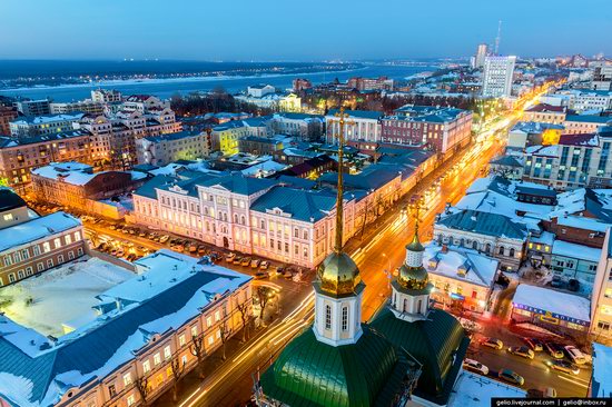 Winter Perm city from above, Russia, photo 11