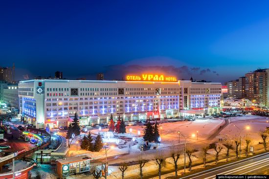 Winter Perm city from above, Russia, photo 13