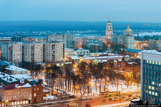 Winter Perm city from above, Russia, photo 15