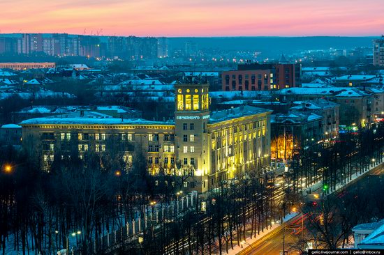 Winter Perm city from above, Russia, photo 17