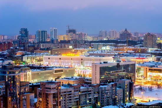 Winter Perm city from above, Russia, photo 2