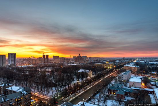 Winter Perm city from above, Russia, photo 21