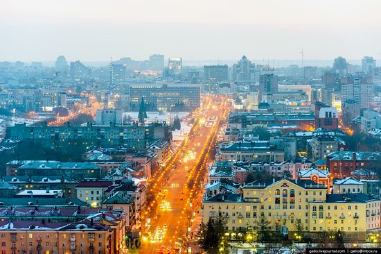 Winter Perm city from above, Russia, photo 24