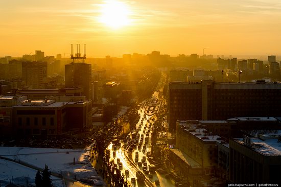 Winter Perm city from above, Russia, photo 25