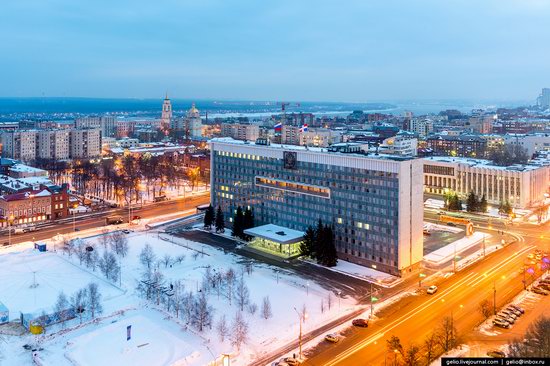 Winter Perm city from above, Russia, photo 5