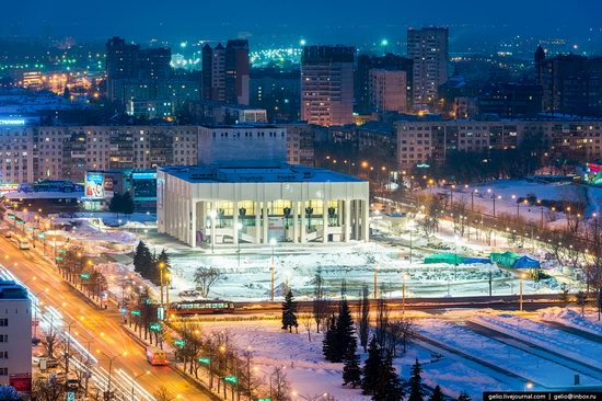 Winter Perm city from above, Russia, photo 7