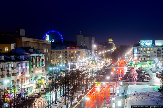 Winter Perm city from above, Russia, photo 8