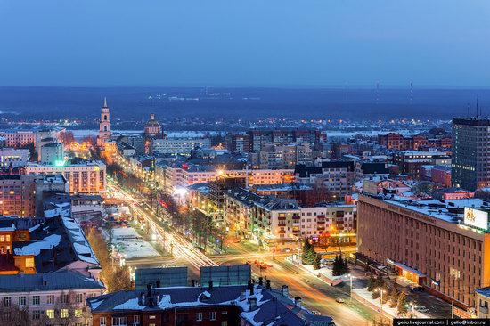 Winter Perm city from above, Russia, photo 9