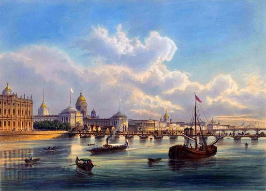 St. Petersburg in the 1850s in Daziaro lithographs, Russia, picture 1