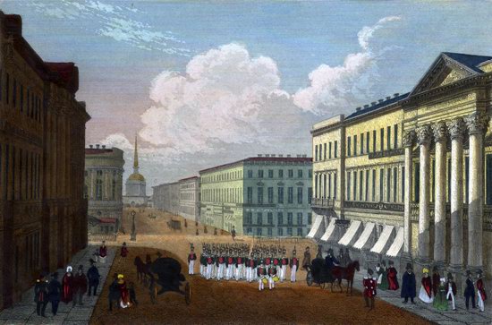 St. Petersburg in the 1850s in Daziaro lithographs, Russia, picture 10