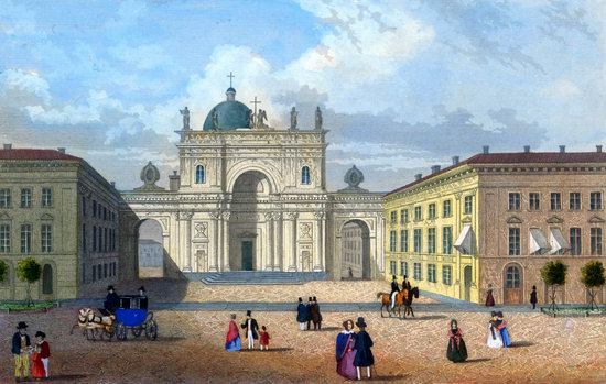 St. Petersburg in the 1850s in Daziaro lithographs, Russia, picture 13