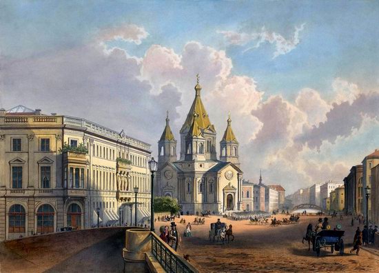 St. Petersburg in the 1850s in Daziaro lithographs, Russia, picture 20