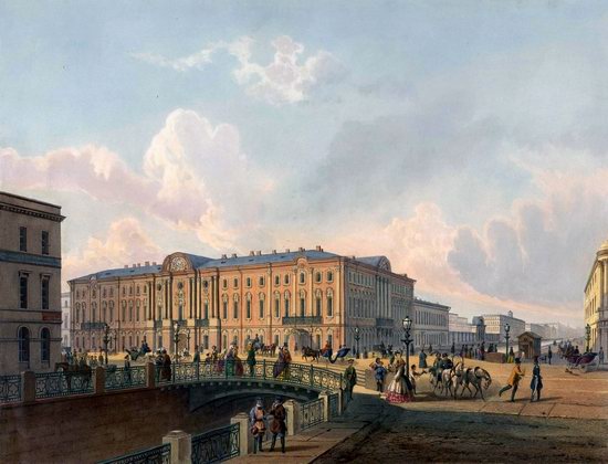 St. Petersburg in the 1850s in Daziaro lithographs, Russia, picture 23