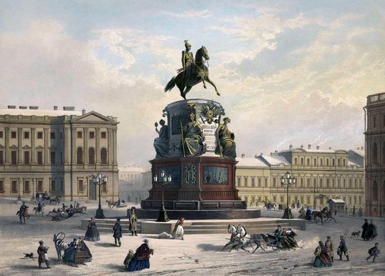 St. Petersburg in the 1850s in Daziaro lithographs, Russia, picture 28