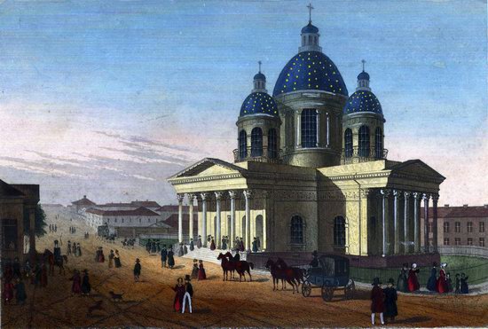 St. Petersburg in the 1850s in Daziaro lithographs, Russia, picture 4