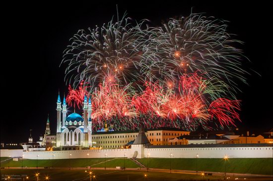 Kazan Kremlin, fireworks on the City Day, Russia, photo 11