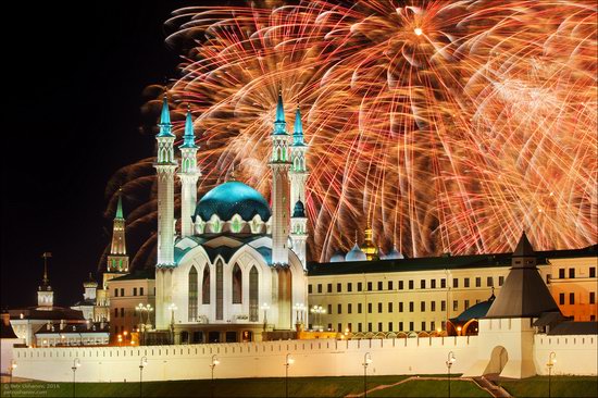 Kazan Kremlin, fireworks on the City Day, Russia, photo 12