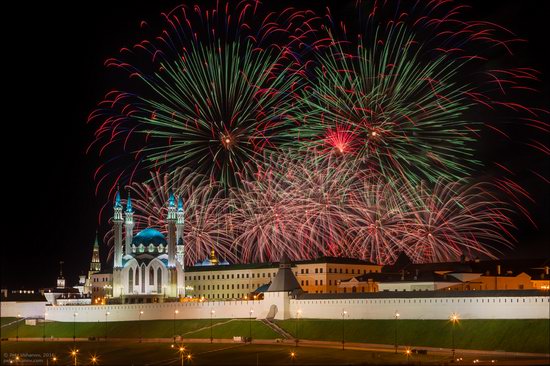 Kazan Kremlin, fireworks on the City Day, Russia, photo 13