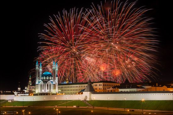 Kazan Kremlin, fireworks on the City Day, Russia, photo 14