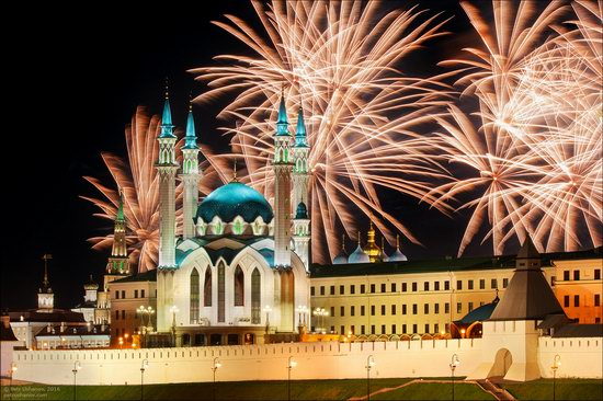 Kazan Kremlin, fireworks on the City Day, Russia, photo 15