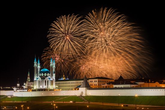 Kazan Kremlin, fireworks on the City Day, Russia, photo 16