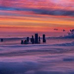 Moscow covered by low clouds