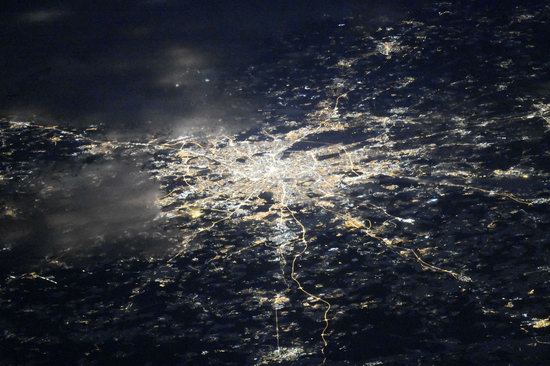 Cities of Russia at Night from Space - Moscow