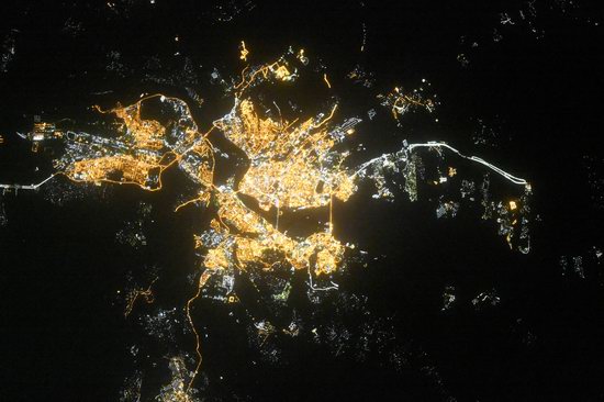 Cities of Russia at Night from Space - Irkutsk