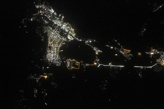 Cities of Russia at Night from Space - Angarsk